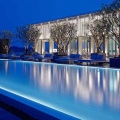 Fiber optic perimeter pool lighting