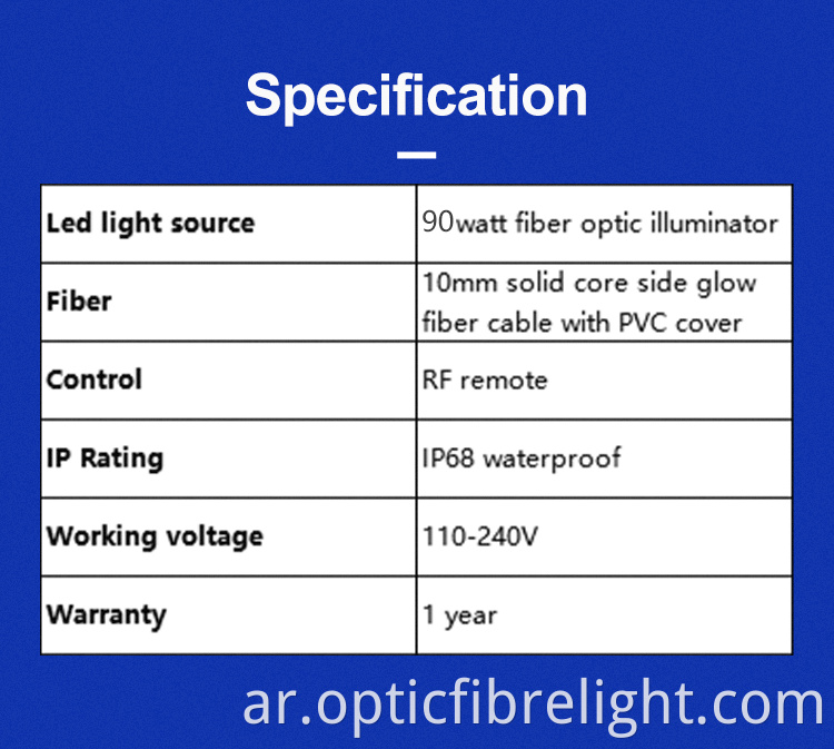 ضوء تجمع الألياف البصرية Fiber Optic Pool Light
