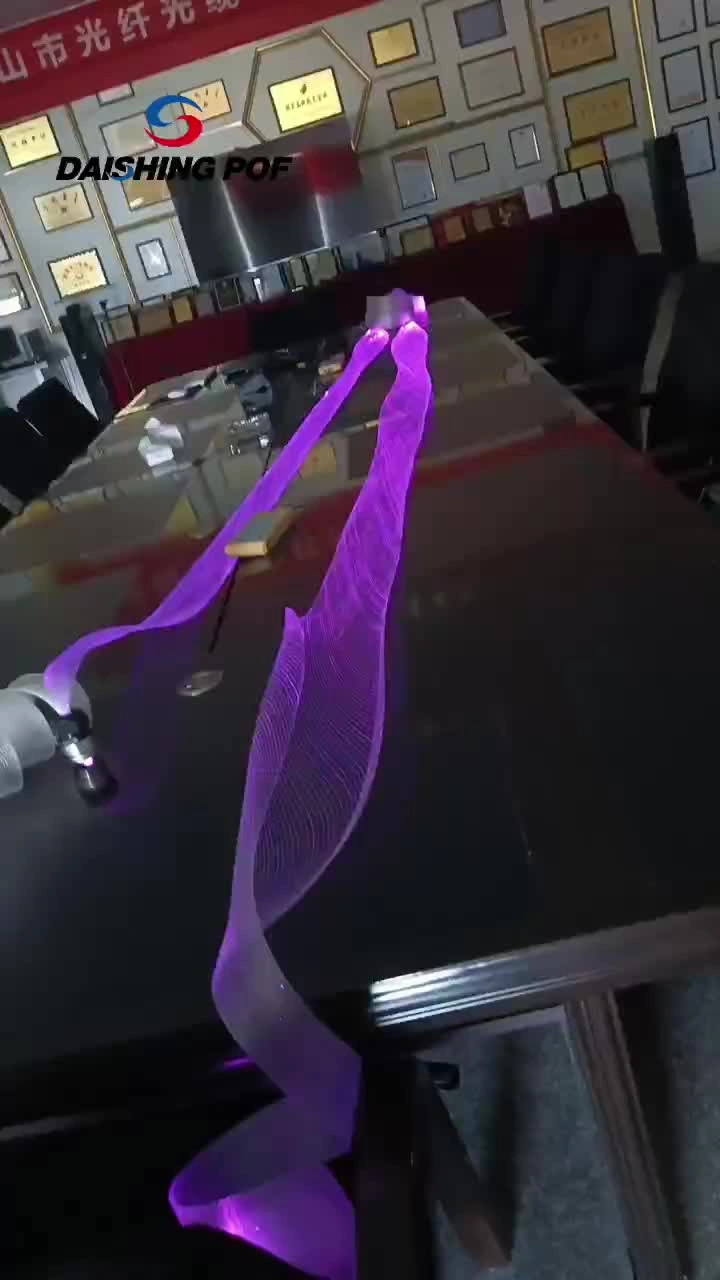 Colorful and dazzling fiber optic mesh