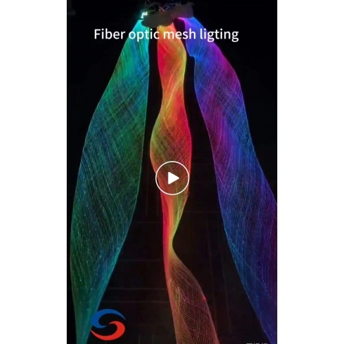 Dazzling color fiber optic mesh lighting