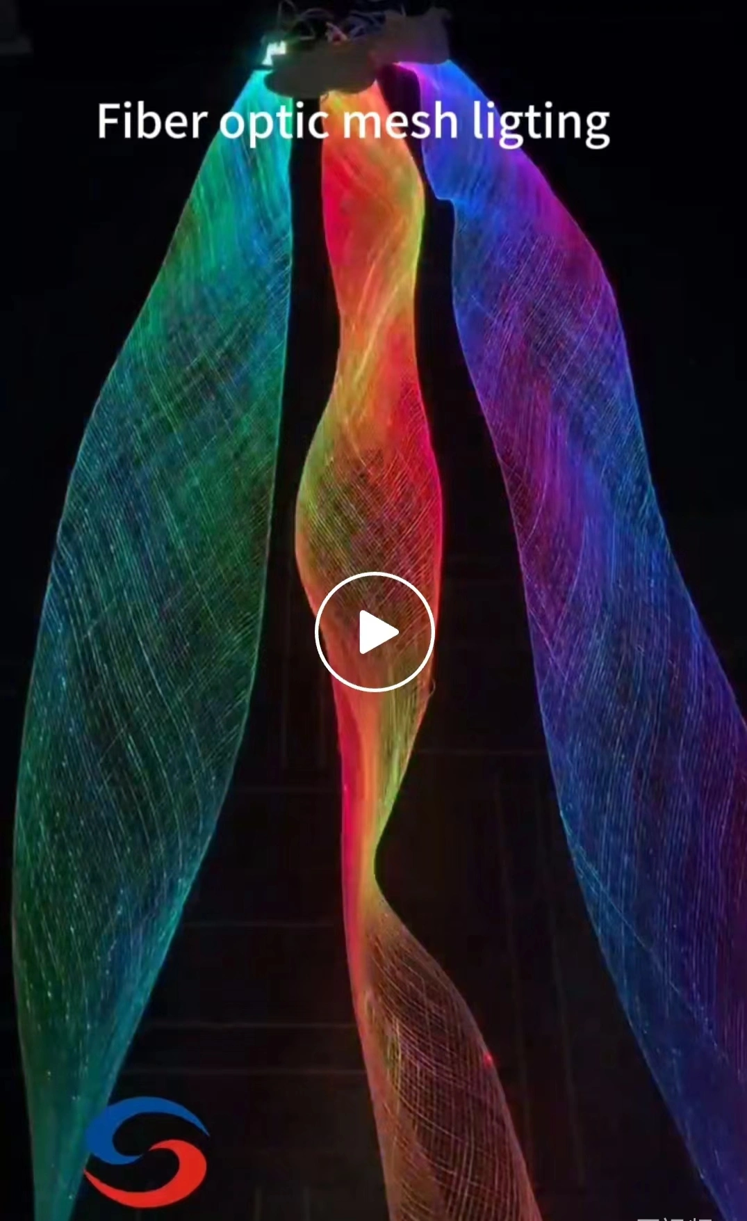 Dazzling color fiber optic mesh lighting