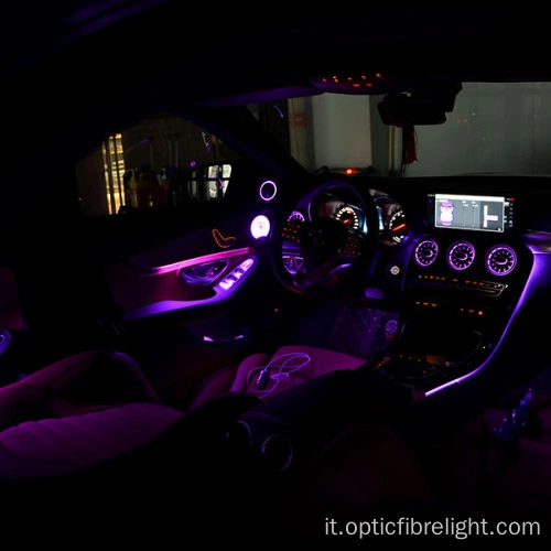 Luci per cavi a incandescenza laterali in fibra ottica per auto