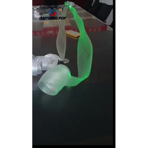 Colorful and dazzling fiber optic mesh