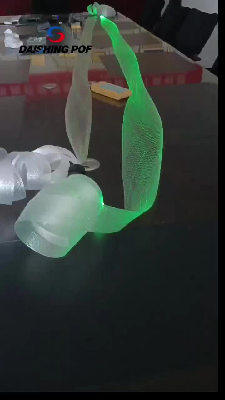 Colorful and dazzling fiber optic mesh